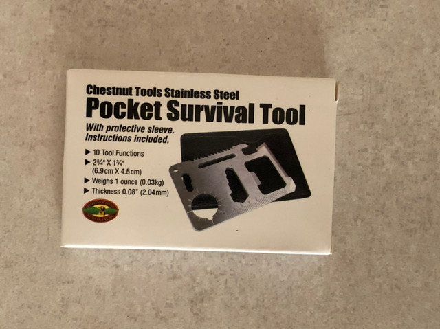 Survival Pocket Kit - 10 tools - new - wrench ruler sundial more in Hand Tools in Edmonton