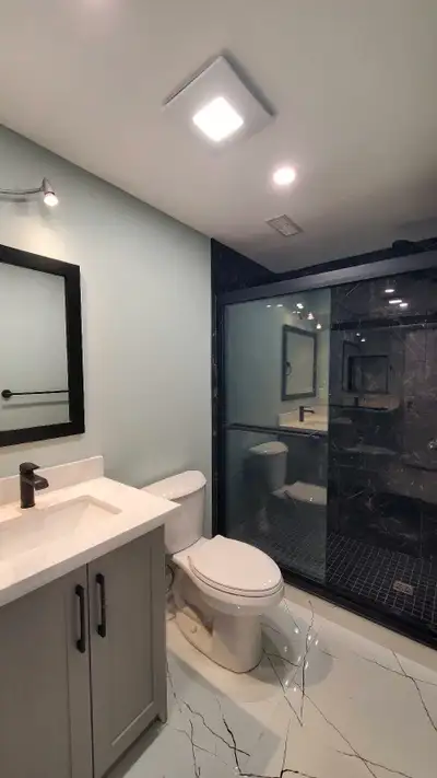 1   bedroom and 1  bathroom basement