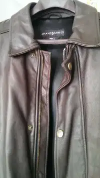 Men's Designer Leather Downtown Coat - Jhane Barnes