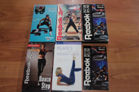 Lot de 5 VHS entrainement STEP workout & Pilates