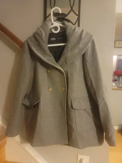 Zara Coat Grey Woman, View more