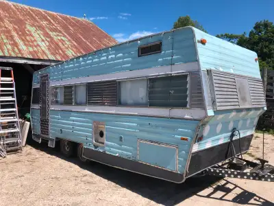 This is an extremely rare 1968 La Jolla Travelaire Camper trailer. This trailer is in fact so rare t...