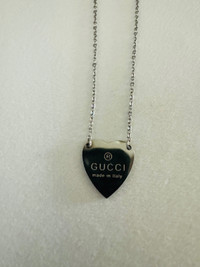 Gucci Silver Heart Necklace