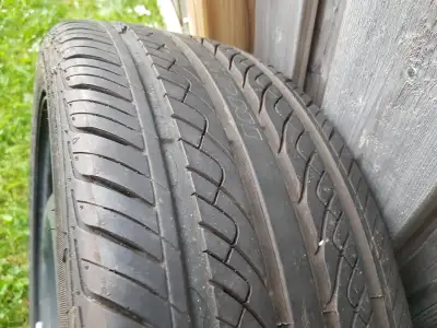 Used 1 tire in great condition-like New Antares ingens A1 225-45Z-R18 tire Rim is bent , NOT USEABLE...