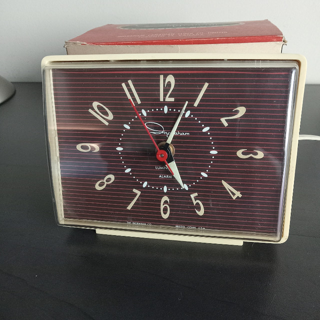 Horloge cadran réveille-matin vintage Ingraham dans Art et objets de collection  à Trois-Rivières - Image 4