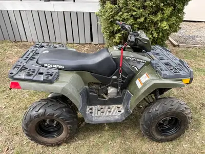 Youth ATV, starts and runs great. Brand new battery, electric start with backup, horn, safety kill t...