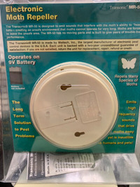 Electronic Moth Repeller Ultra Sound -Use on 9V Battery $10.00