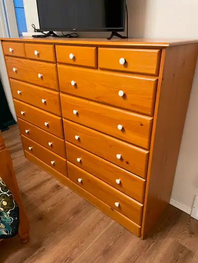 Solid Pine 14 drawer dresser, View more
