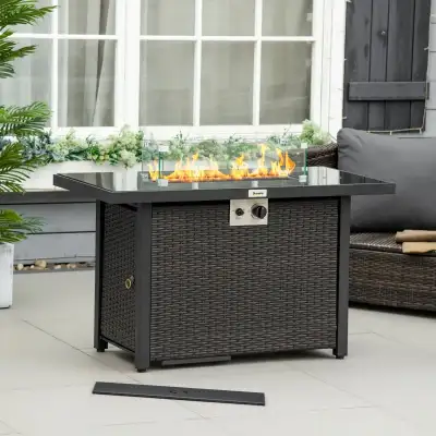 $99-$299,Propane Fire Pit Table 43" Outdoor Fire Table, 50,000, View more