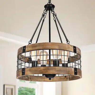 4 Light - Rustic Chandelier, View more