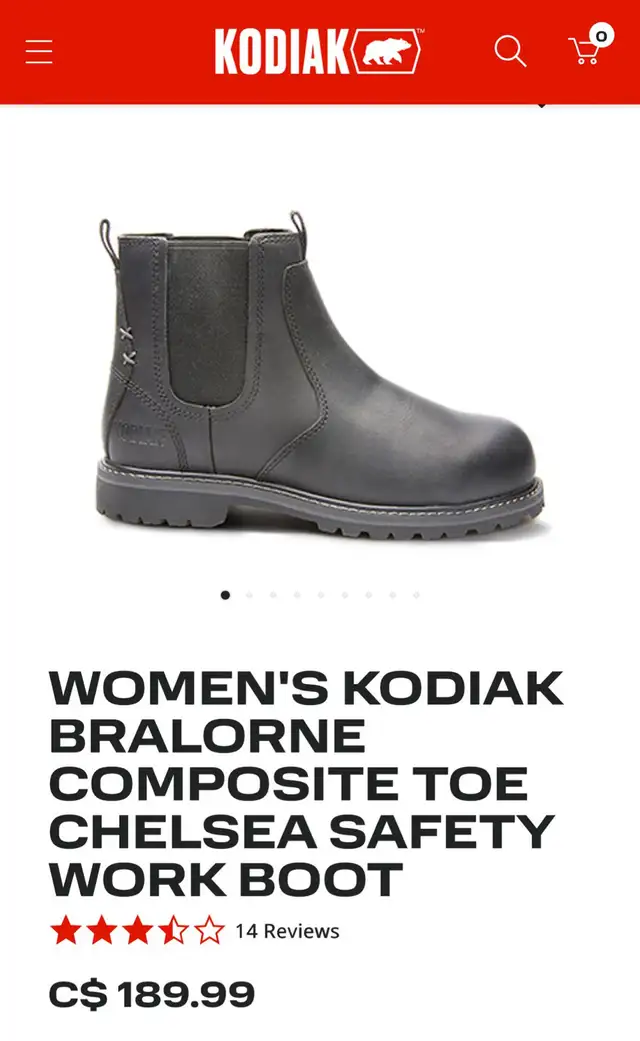 Kodiak Bralorne Boots - Size 8 in Men's Shoes in Kitchener / Waterloo - Image 5