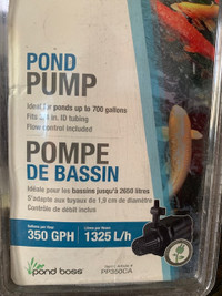 Pond Pump 350 GPH, brand new