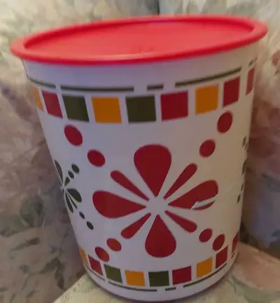 Decorative Tupperware Canister