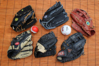 6 leather Baseball gloves 5 Left hand Wilson, Rawlings, Nike, DR