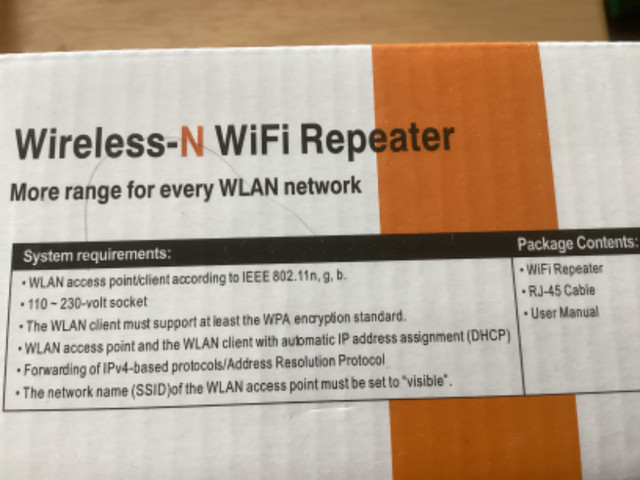 Wireless N WiFi repeater - new in box in Networking in Ottawa