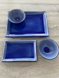 Cobalt Stoneware Serving set