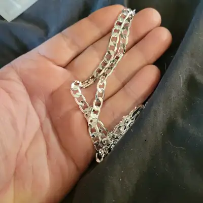 26 inch silver plaited necklace new , View more