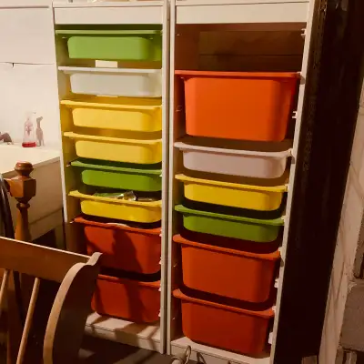 Selling two IKEA TROFAST storage units in excellent, like-new condition. Each unit measures approxim...