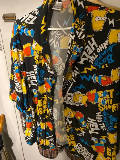 Vintage Bart Simpson Button down shirt Great used condition.