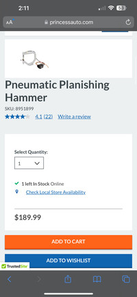 Pneumatic Planishing Hammer, 19 Inch Throat 