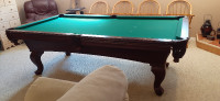 55inches x98 inches slate pool table