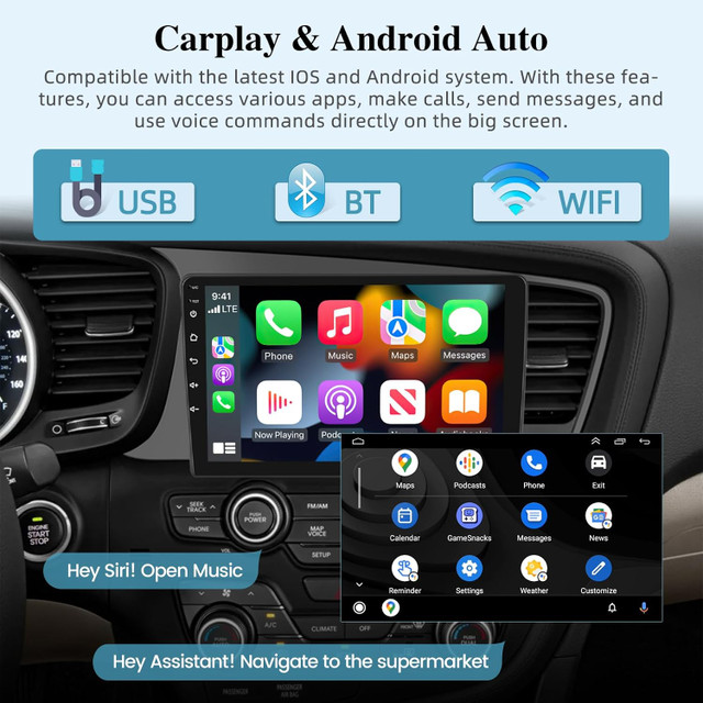 Android GPS Car Stereo Kia Optima 2010-13 Carplay + AndroidAuto in Audio & GPS in City of Toronto - Image 4