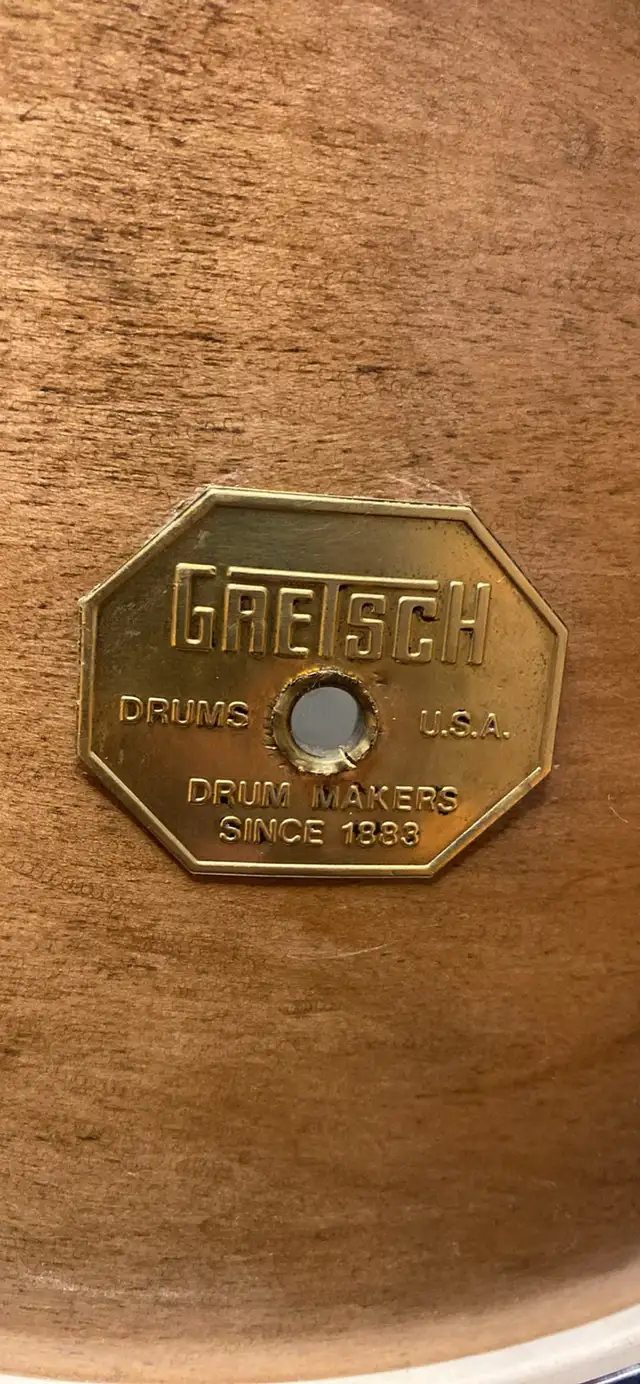 gretsch 13x9 tom.  1979  stop sign badge 64424056183170123