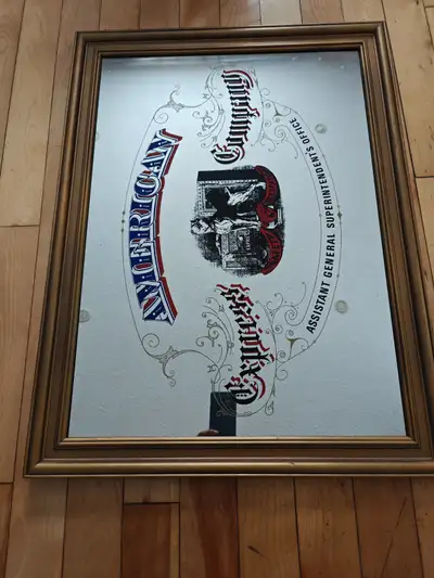 vintage 32x24 inch American Express Co. Mirror wall art, View more