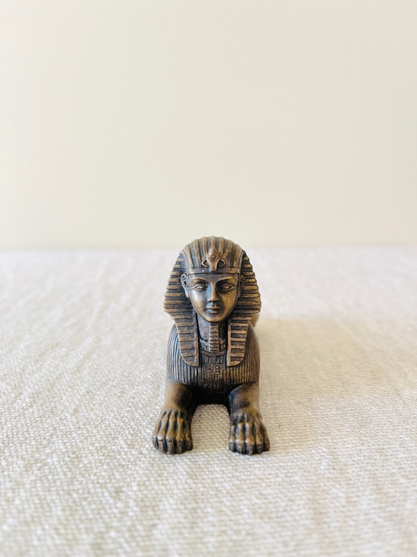 SPHINX RESIN BRONZE COLOR SMALL EGYPTIAN FIGURINE in Arts & Collectibles in Edmonton - Image 3