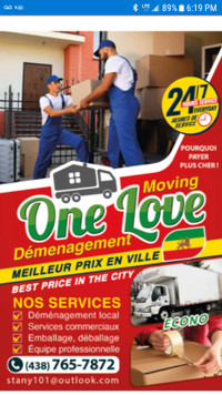 (ONE LOVE) econo moving 438-765-7872 AUBAINE