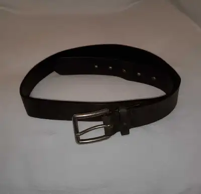 Vintage Etienne Aigner Brown Leather Belt Brass Buckle Size L, View more
