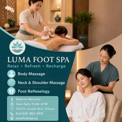 Luma Foot Spa – Body Massage & Foot Reflexology in Orléans, View more