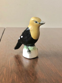 Small Yellow Bird China Bird Figurine Tiny Collectable 