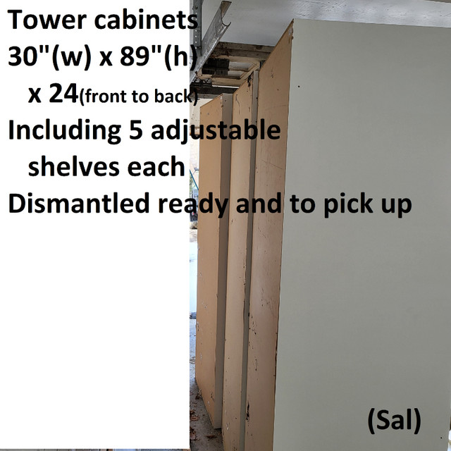Tower Cabinet - White, Composite Wood, White, 30(w) x 89 (6) in Storage & Organization in Markham / York Region - Image 2