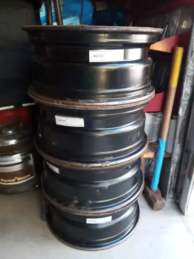 4 (17 inch) steel rims, some surface rust but great for your winter tires . Bolt pattern 5-114.3 The...