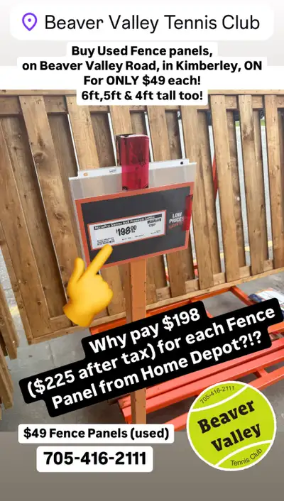 30 Wood FENCE PANELS!  5' high Sturdy construction! Going Cheap!, View more