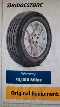 A set of 235/55R20 Bridgestone four seasons tires