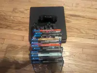 PS4, Games, controller and charging dock.