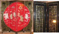 Oriental Chinese Two Sides 4-Panel Floor Screen $ (Cash Only)