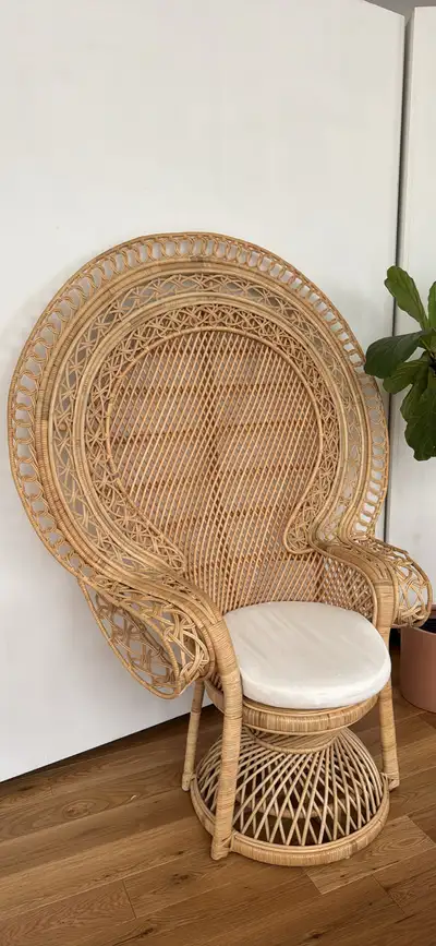 Handcrafted, like new. Cushion cover is removable and washable. PICK UP ONLY Can deliver in the GTA...