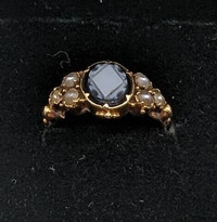 Antique Gold Ring with Seed Pearls Size 5