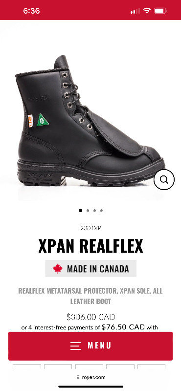 Royer XPAN real flex construction boots in Men's Shoes in City of Toronto