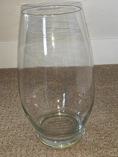 Foral Pear Shaped Clear Glass Vase - Tall Vases for Flowers, View more