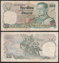 TBQ’s World Currency – Thailand [P-88] (1981) 20 Baht