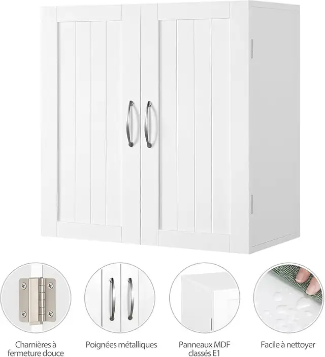 Wall-Mounted Bathroom Cabinet with 2 Adjustable Doors and Shelve in Bookcases & Shelving Units in Markham / York Region - Image 5