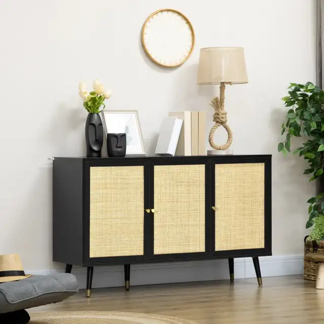 Rattan kitchen Sideboard Cabinet, Boho Storage Cabinet  in Bookcases & Shelving Units in Markham / York Region - Image 2