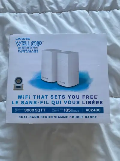 Linksys Velop Ac2400 Dual-Band Whole Home Mesh Wifi 2 Pack, View more