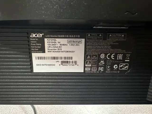 Acer Monitor63782626838657122