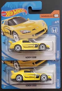 HOT WHEELS Honda S2000 yellow short card  Base Variation error