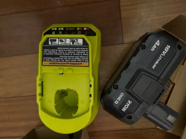 Brand new in box Ryobi charger and battery both  brand new  in Power Tools in Barrie - Image 3